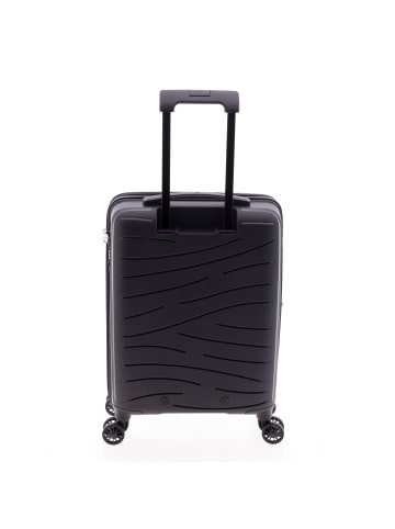Gladiator 1700 4 Rollen Kabinentrolley 55 cm mit Dehnfalte in black