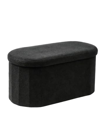 relaxdays Sitzbank in Schwarz - (B)76 x (H)38 x (T)38 cm