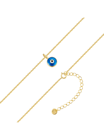 Glanzstücke München Kette Nazar-Auge aus Sterling Silber in gelbgold