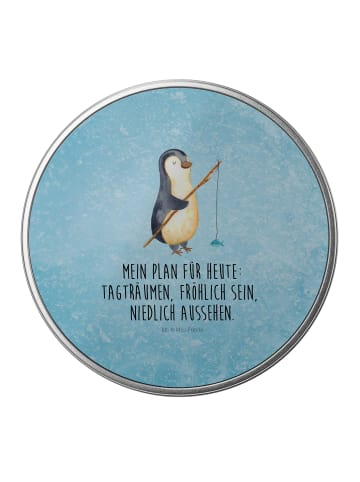 Mr. & Mrs. Panda Dose Pinguin Angler mit Spruch in Eisblau