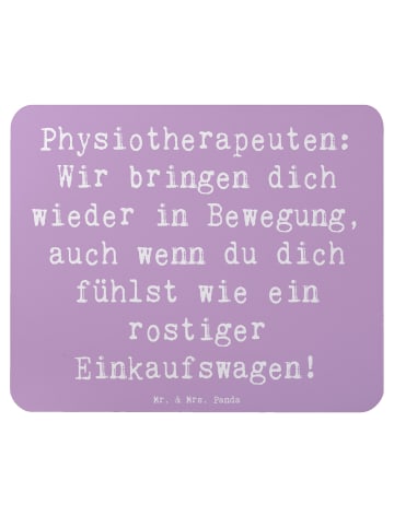 Mr. & Mrs. Panda Mauspad Spruch Physiotherapeut Bewegung mit Spruch in Lavendeltraum