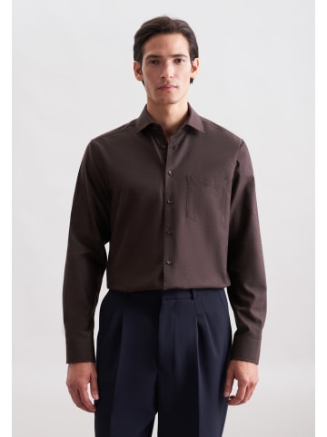 Seidensticker Flanellhemd Regular in Braun
