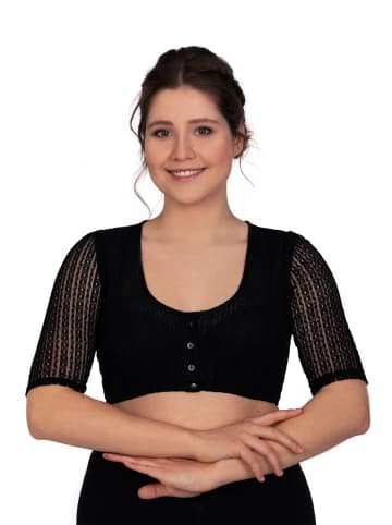 Edelnice Dirndlbluse Kassandra in schwarz