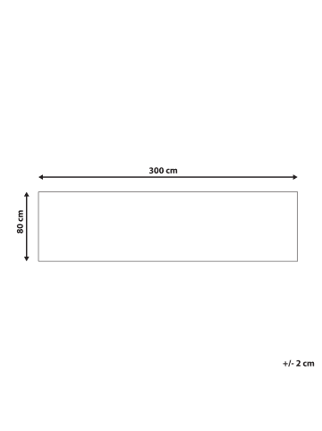 Beliani Kurzflor GORDES in Beige/Blau - (W) 80 x (L) 300 cm