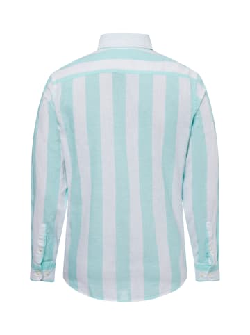 Nils Sundström Hemd in mint weiß - 0010