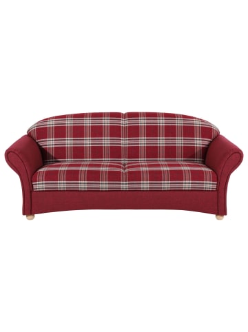 58 aufm Kessel SOFA Landhaus 2,5-Sitzer Kama Bezug Flachgewebe Rot karriert