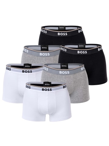 BOSS Boxershort 6er Pack in Weiß/Grau/Schwarz