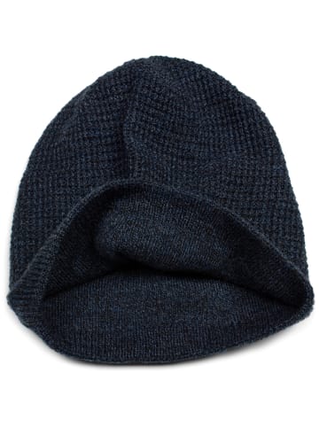 styleBREAKER Strick Beanie Mütze in Dunkelblau meliert