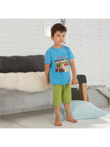 Erwin Müller Single-Jersey Kinder-Shorty in türkis/grün