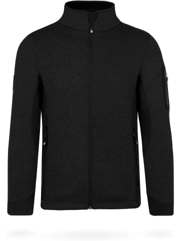 Normani Outdoor Sports Herren Strick-Fleecejacke Wapusk in Schwarz