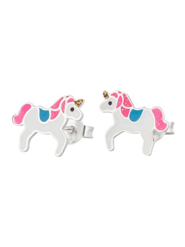 schmuck23 Ohrringe 925 Silber Einhorn in Bunt