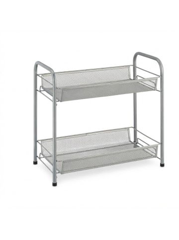 relaxdays Gewürzregal in Silber - (B)48 x (H)44,5 x (T)27 cm