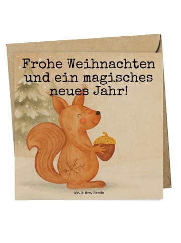 Mr. & Mrs. Panda Deluxe Karte Eichhörnchen Weihnachten Design mi... in Weiß