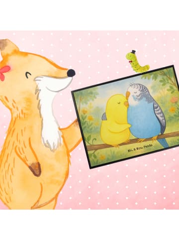 Mr. & Mrs. Panda schreibtischmatte Wellensittich Liebe Design oh... in Weiß