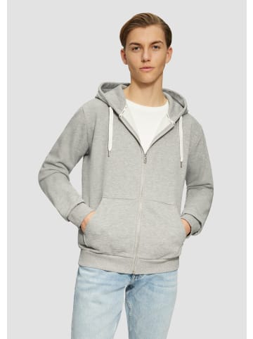 QS Sweatshirt Jacke in 9400_grau meliert