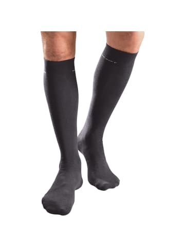 camano Baumwolle Unisex-Kniestrümpfe 3 Paar ca-soft in anthrazit-meliert