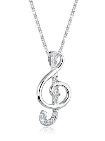 Elli Halskette 925 Sterling Silber Notenschlüssel in Weiß