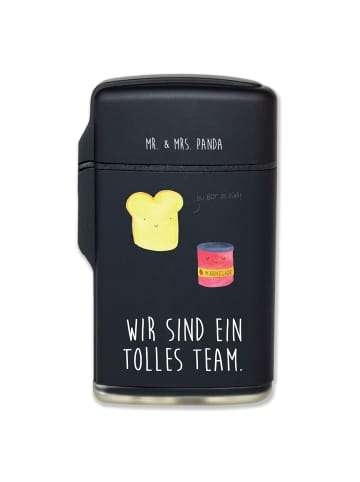 Mr. & Mrs. Panda Feuerzeug Toast Marmelade mit Spruch in Schwarz