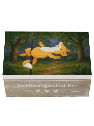 Mr. & Mrs. Panda Geschenkbox Fuchs PoledanZeichen Design ohne Spruch in Weiß