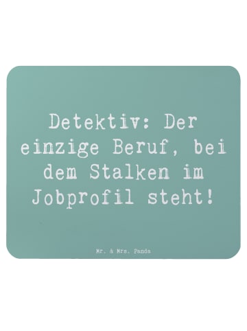 Mr. & Mrs. Panda Mauspad Spruch Detektiv Beruf mit Spruch in Meeresbrise