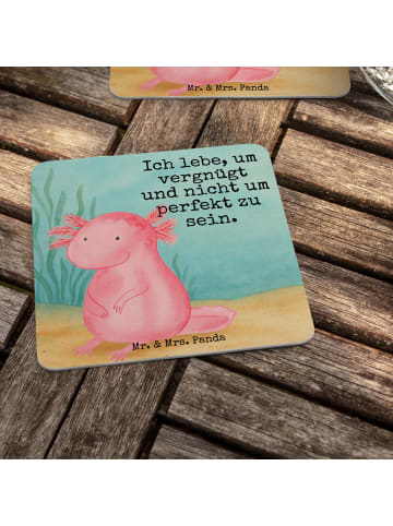 Mr. & Mrs. Panda Tassenuntersetzer Axolotl Niedlich Design mit S... in Weiß