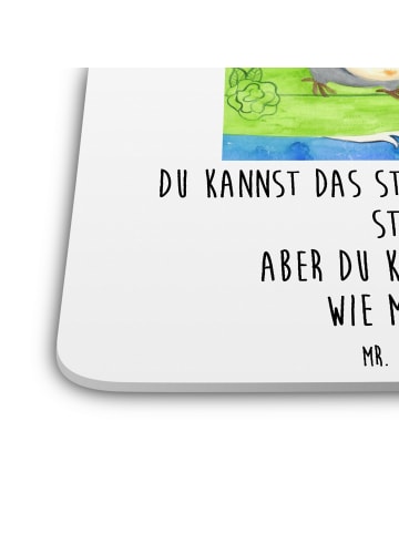 Mr. & Mrs. Panda Untersetzer Set Pinguin Surfer mit Spruch in Weiß