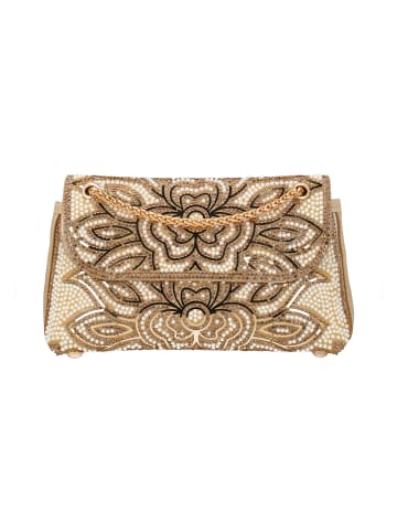 faina Women Flap Bag in Gold