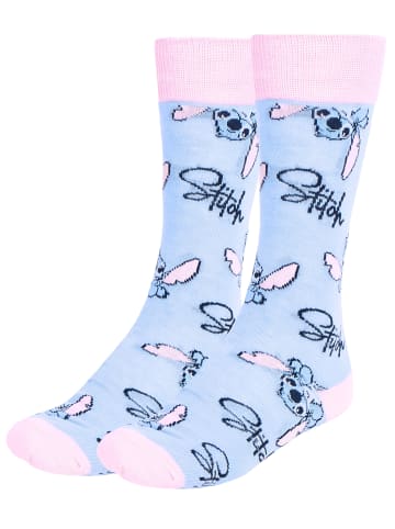 Cerda 3er - Pack Socken Disney Lilo & Stitch Geschenkset Gr. 36-43 in Blau