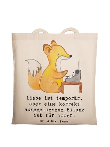 Mr. & Mrs. Panda Stofftragetasche Buchhalter Weisheit mit Spruch in Creme
