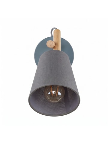 Licht-Erlebnisse Wandlampe (B)14 x (H)28 cm in Helles Holz Grau