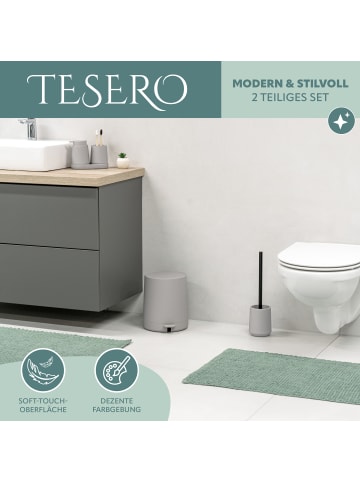 eluno Bad-Accessoires Set TESERO 2tlg. ca. 22,5 x 25,5 x 25 cm (B/H/T)