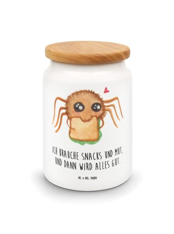 Mr. & Mrs. Panda Kaffeedose Spinne Agathe Sandwich mit Spruch in Weiß
