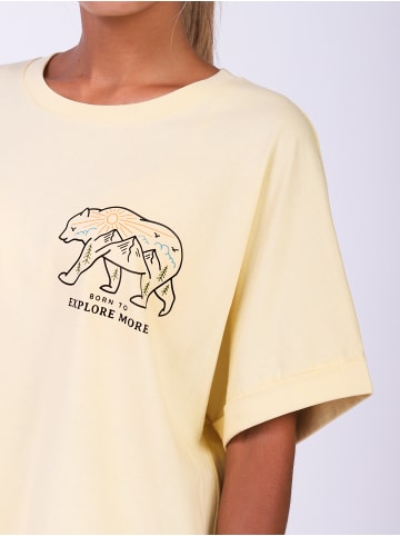 wat? Apparel T-Shirt Born to explore more in Butter