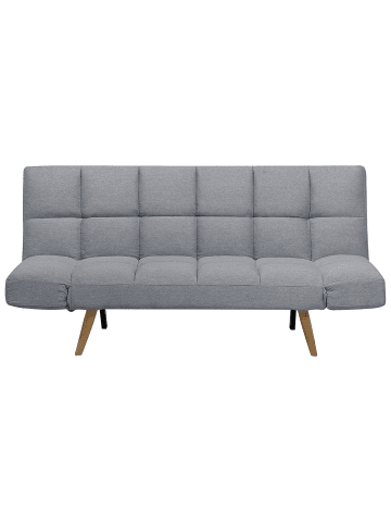 Beliani 3-Sitzer Sofa INGARO in Grau/Heller Holzfarbton - (W) 182 x (H) 86 x (L) 79 cm