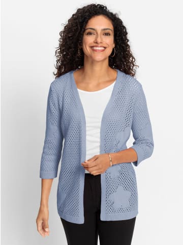WITT WEIDEN Ajourstrickjacke in bleu