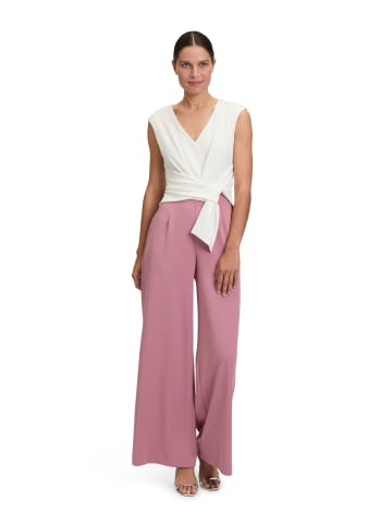 Vera Mont Jumpsuit mit weitem Bein in Patch Rosé/White