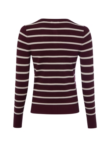 Marie Lund Strickjacke in bordeaux ecru - 0001