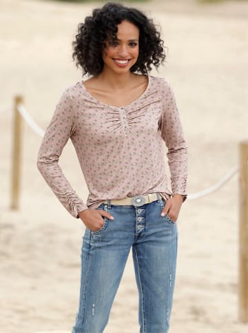 Heine Druck-Shirt in sesam-altrosa-bedruckt