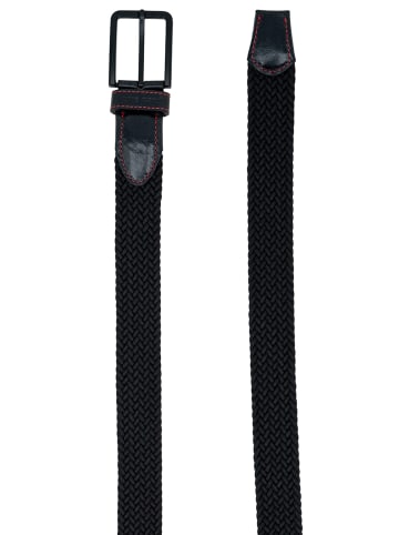 Pierre Cardin Flechtgürtel Basic in Schwarz
