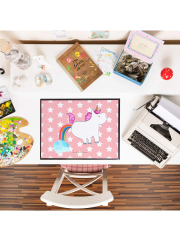 Mr. & Mrs. Panda Schreibunterlage Einhorn Pupsen ohne Spruch in Rot Pastell