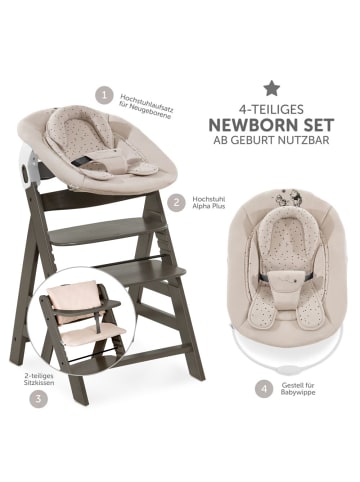 Hauck Alpha Plus Select Charcoal 4-tlg. Newborn in grau,beige,motiv