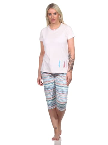 NORMANN Capri Pyjama Schlafanzug verspieltem Muster - 74849 in rosa