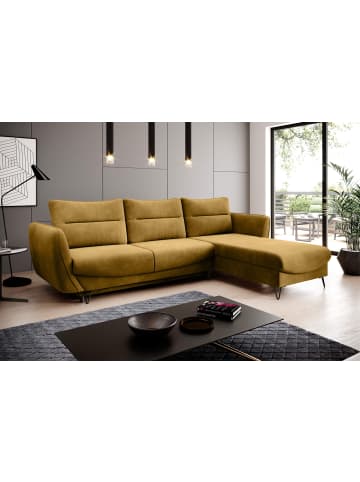 MF Design Sonic Recamiere Rechts in Senfgelb -  (L) 276 x (B) 276 x (H) 100 cm