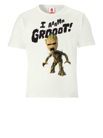 Logoshirt T-Shirt Guardians of the Galaxy - Groot in altweiss