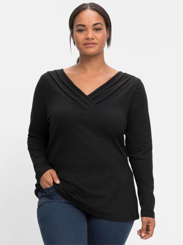 sheego by Joe Browns Langarmshirt in schwarz