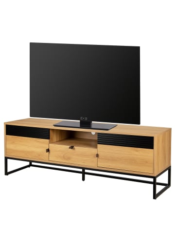 home24 home24 TV-Lowboard im skandinavischen Stil in Eiche Dekor