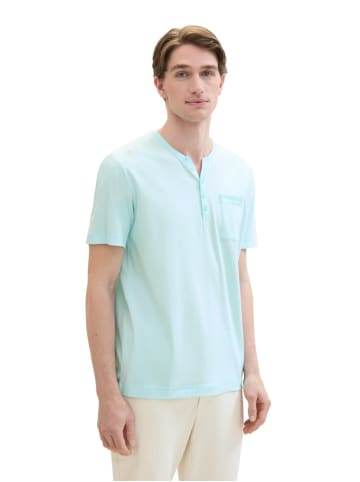 Tom Tailor Knopfleisten T-Shirt für Herren in trkis