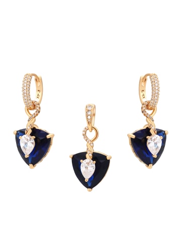 faina Women Jewelry Set in Rose Gold Navy
