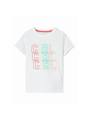 name it Mädchen Shirt kurzarm "Girl" in Weiß