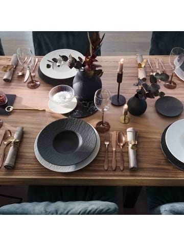 Villeroy & Boch 6er Set Teller-Set Manufacture Rock in schwarz